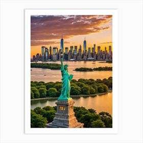 Statue of Liberty Life Between the Concrete Giants Art Print