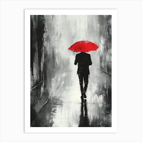 Man In The Rain Canvas Print Art Print