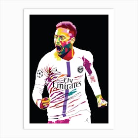 Neymar Jr Pop Art Art Print