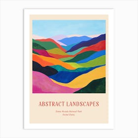 Colourful Abstract Sierra Nevada National Park Usa 4 Poster Art Print