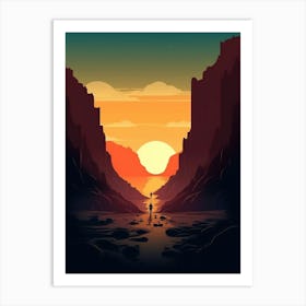 Sunset In The Mountains 8 Art Print