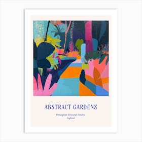 Colourful Gardens Birmingham Botanical Gardens 4 Blue Poster Art Print