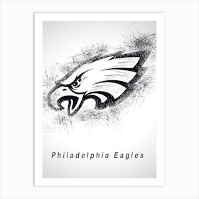 Philadelphia Eagles Sketch Drawing Art Print