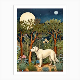 William Morris White Labrador Art Print