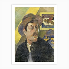 Self Portrait In A Hat (1893), Paul Gauguin Art Print