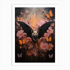 Indian Flying Fox Vintage Illustration 2 Art Print