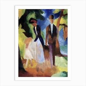 August Macke S People By A Blue Lake (1913) Famous Painting Art Print