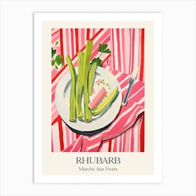 Marche Aux Fruits Rhubarb Fruit Summer Illustration 4 Art Print
