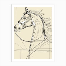 Horse Head Drawing Art Print