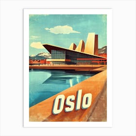 Aihrgdesign A Vintage Travel Poster Of Oslo 4 Art Print