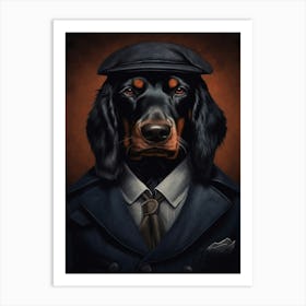 Gangster Dog Gordon Setter Art Print