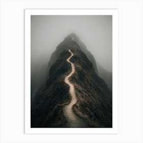 Foggy Mountain Path Art Print