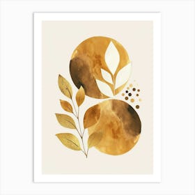 Autumn Leaves Watercolor Painting 7 Art Print