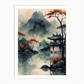 Asian Landscape Painting 35 Art Print