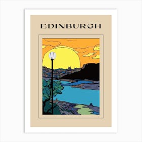 Minimal Design Style Of Edinburgh, Scotland 4 Poster Art Print