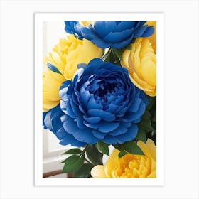 Dreamshaper V7 Oversized Peony Blossoms Cropped Closely With S 0 Art Print