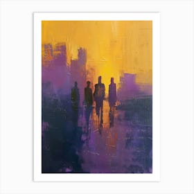 Sunset Walkers Art Print