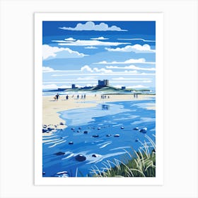 A Picture Of Bamburgh Beach Northumberland 4 Art Print