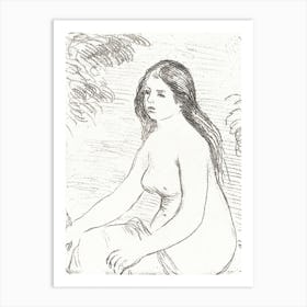 Seated Nude Woman (1906), Pierre Auguste Renoir Art Print