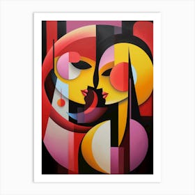 abstract couple in love 1 Art Print