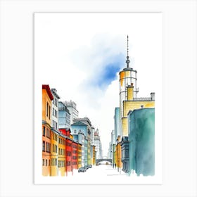 Colorful Streets Art Print