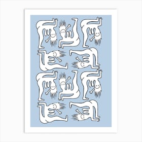 Yoga (Blue Edition) Art Print