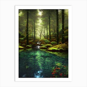 Mossy Forest 4 Art Print