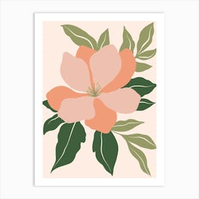 Peach Flower Art Print