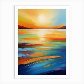 Sunset Over The Sea 1 Art Print