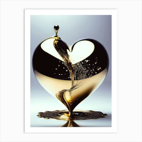 Eternal Brilliance Heart Of Gold Art Print