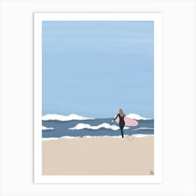 Surfer Girl Art Print