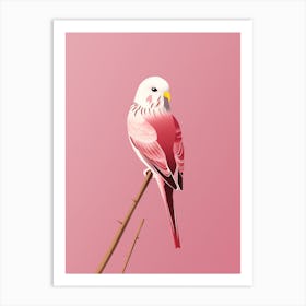 Minimalist Budgerigar 3 Illustration Art Print