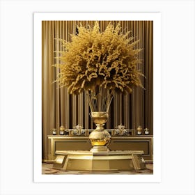 Gold Vase Art Print