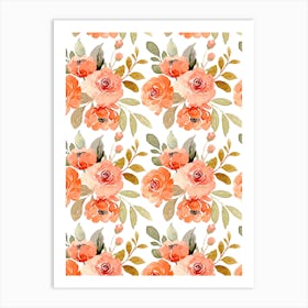 Peach Roses.Colorful roses. Flower day. artistic work. A gift for someone you love. Decorate the place with art. Imprint of a beautiful artist. Art Print