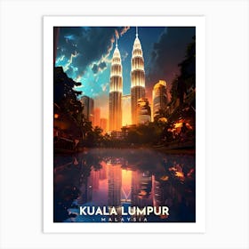 Kuala Lumpur Malaysia Travel Art Print