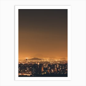 Cityscape At Night Art Print