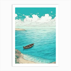 Boat On The Beach 12 Art Print