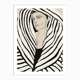 Striped Coat 1 Art Print