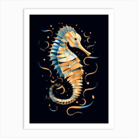 Seahorse Minimalist Abstract 1 Art Print