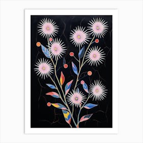 Asters 5 Hilma Af Klint Inspired Flower Illustration Art Print