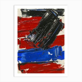 Red, Blue And Black Art Print