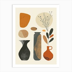 Cute Objects Abstract Illustration 17 Art Print