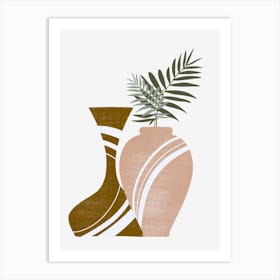 Two Vases And A Plant 1 Art Print