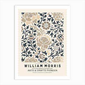 William Morris Beige Floral Poster 2 Art Print