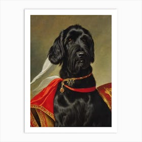 Giant Schnauzer Renaissance Portrait Oil Painting Art Print