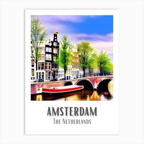 Amsterdam Colorful Cityscape 3 Art Print