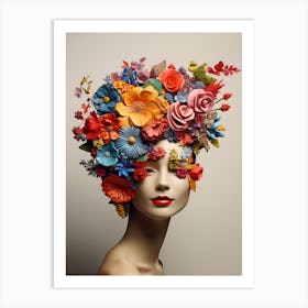 Head of Flowers Art Print