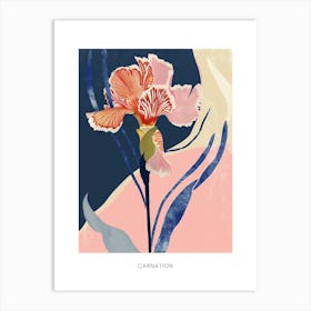 Colourful Flower Illustration Poster Carnation 1 Art Print