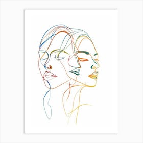 Abstract Women Faces 8 Art Print