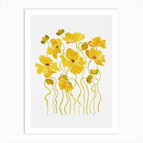 Golden Poppies Art Print